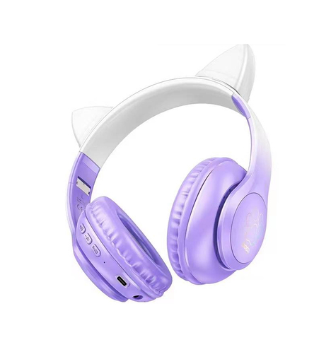 Наушники полноразмерные bluetooth HOCO W42 Cat, фиолетовый