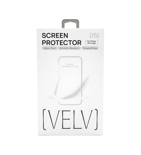 Защитное стекло VELV Lite 2.5D для iPhone 16 Pro Max глянцевое