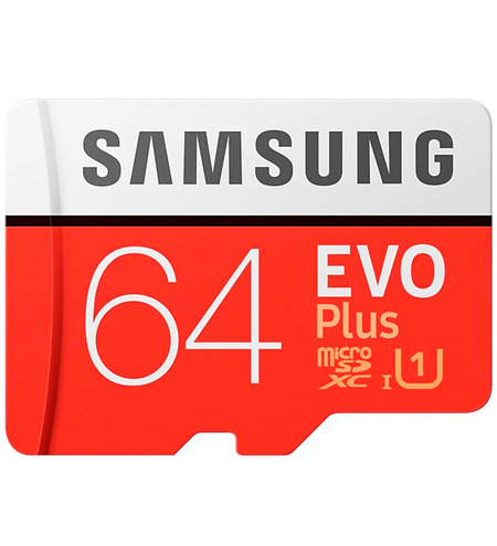MicroSD 64GB Samsung Class 10 Evo Plus U1 (R/W 100/20 MB/s) + SD адаптер